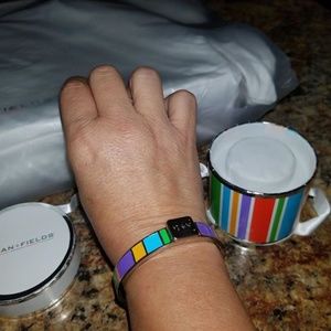 Rodan + Fields Multi-Color & Silver Enamel Bangle